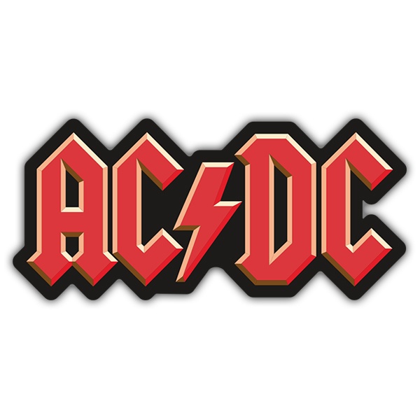 Pegatinas: Logotipo AC/DC con Rayo