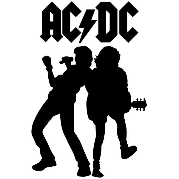 Pegatinas: ACDC Angus Young y Brian Johnson