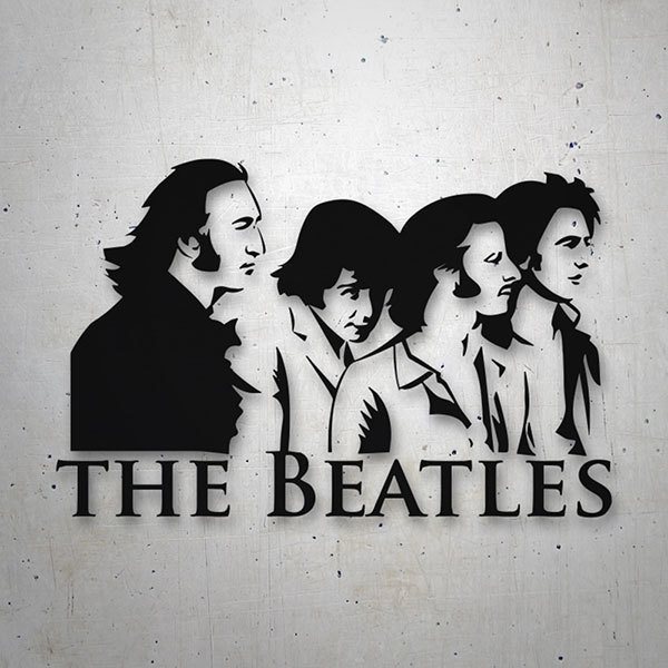 Pegatinas: Silhouette de Cuatro Miembros de The Beatles