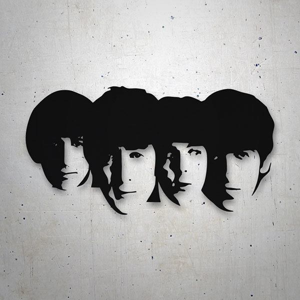 Pegatinas: Silhouette de Los Cuatro Miembros de The Beatles