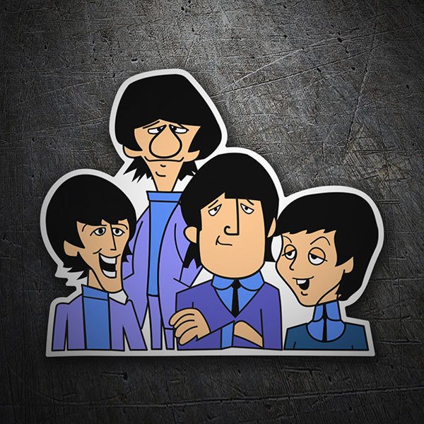 Pegatinas: Beatles Animados