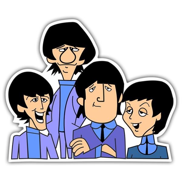 Pegatinas: Beatles Animados