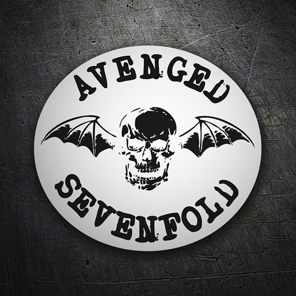 Pegatinas: Avenged Sevenfold con Calavera y Alas de Murci&eacute;lag