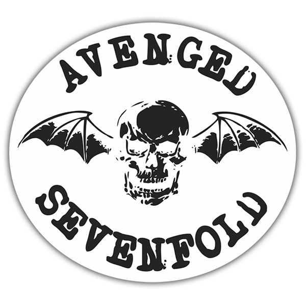 Pegatinas: Avenged Sevenfold con Calavera y Alas de Murci&eacute;lag
