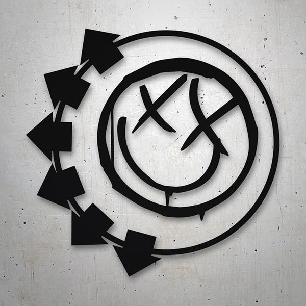 Pegatinas: Logo Blink 182 con Carita Sonriente