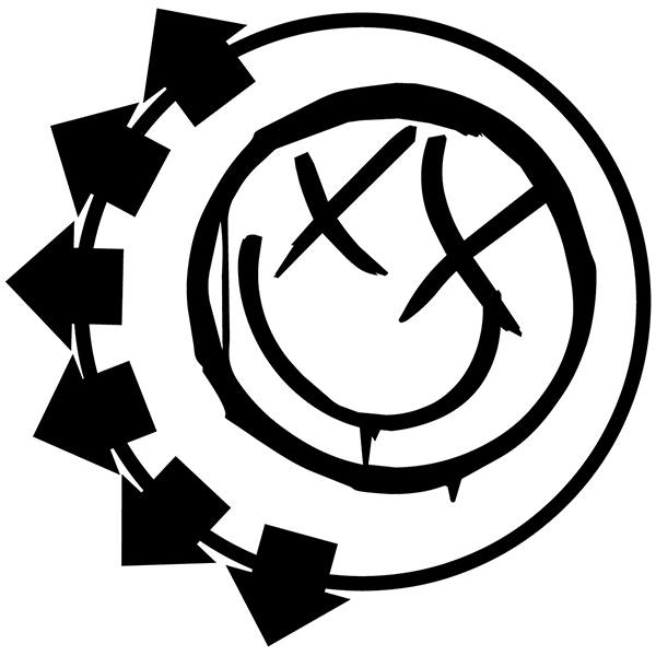 Pegatinas: Logo Blink 182 con Carita Sonriente