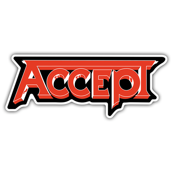 Pegatinas: Accept en Letras Angulares