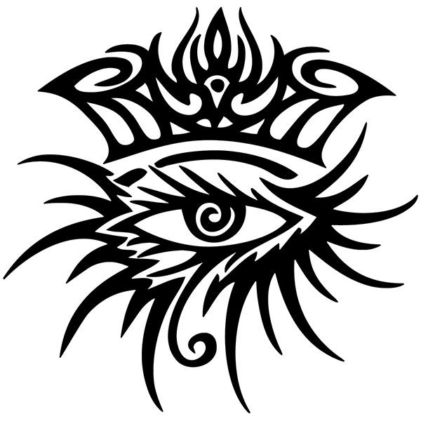 Pegatinas: Ojo Estilizado con Detalles Abstractos