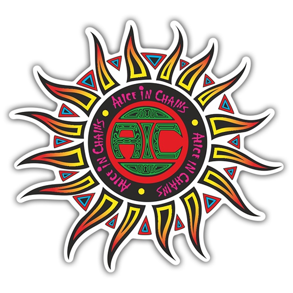 Pegatinas: Logo de Alice In Chains con Rayos