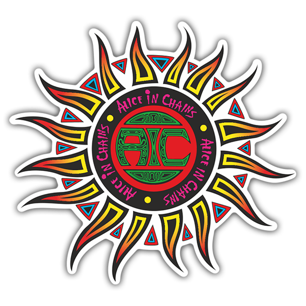 Pegatinas: Logo de Alice In Chains con Rayos