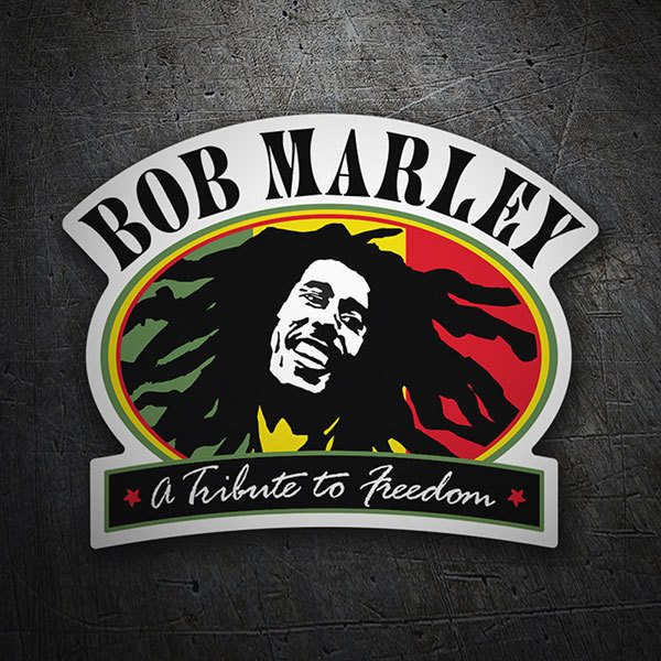 Pegatinas: Tributo a Bob Marley con Dise&ntilde;o Ovalado