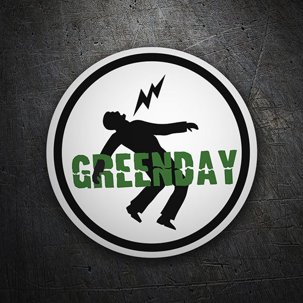 Pegatinas: Silhouette de Persona Cayendo con GREENDAY