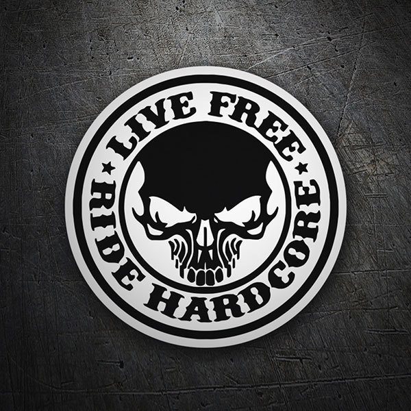 Pegatinas: Live Free Ride Hardcore