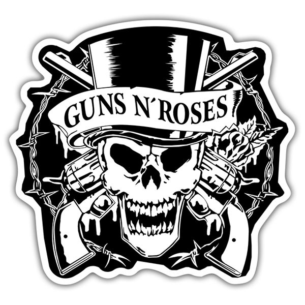 Pegatina Guns N Roses Calavera Teleadhesivocom