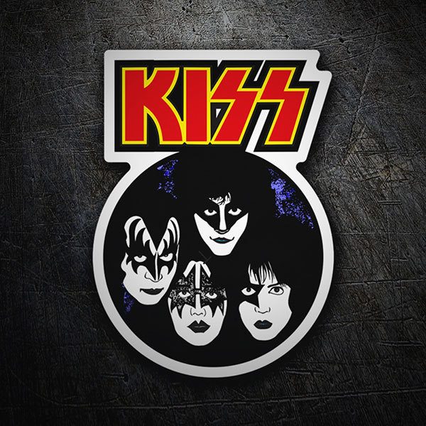 Pegatinas: Logo KISS con Integrantes de la Banda
