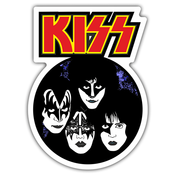 Pegatinas: Logo KISS con Integrantes de la Banda