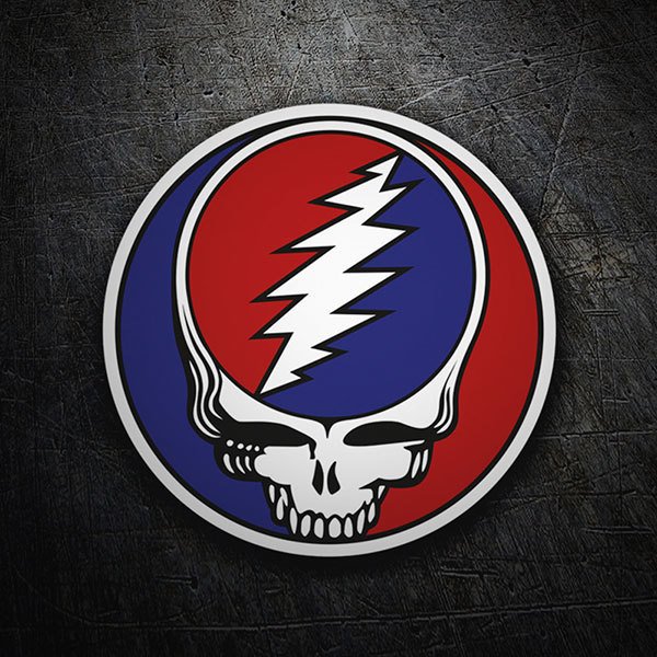 Pegatinas: Grateful Dead con Calavera Estilizada