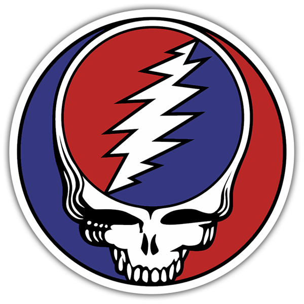 Pegatinas: Grateful Dead con Calavera Estilizada