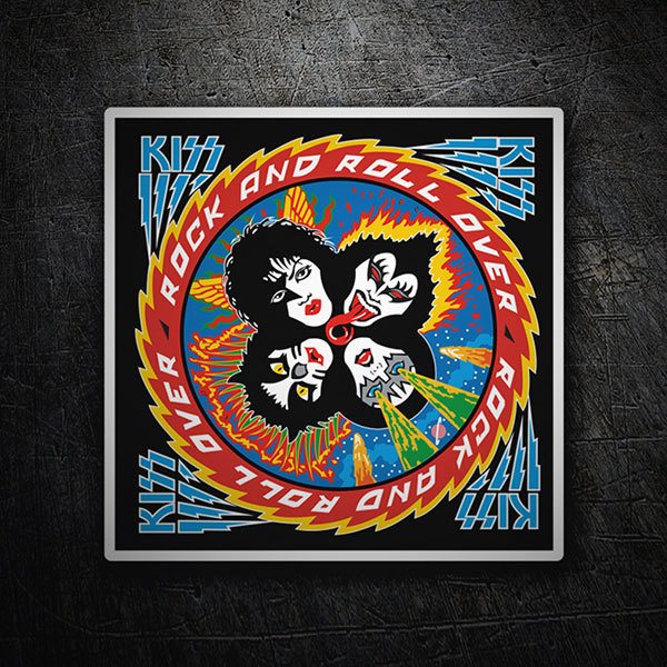 Pegatinas: Kiss Rock and Roll Over