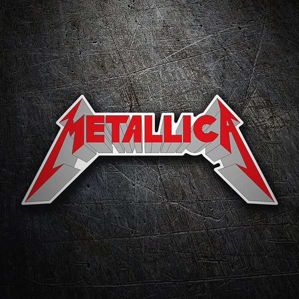 Pegatinas: Logotipo Metallica con Letras Angulares