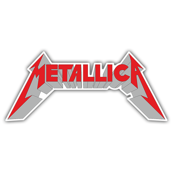 Pegatinas: Logotipo Metallica con Letras Angulares
