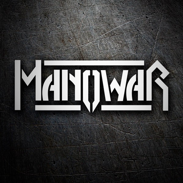 Pegatinas: Logo Manowar con Letras Estilizadas