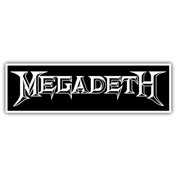 Pegatinas: Logo de Megadeth en Estilo Tipogr&aacute;fico Angular