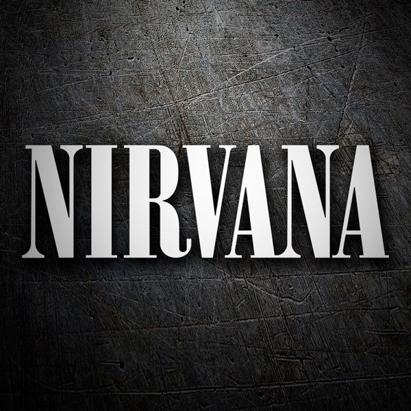 Pegatinas: Logo Nirvana con Texto en Negrita