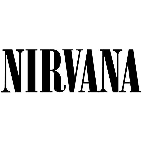 Pegatinas: Logo Nirvana con Texto en Negrita
