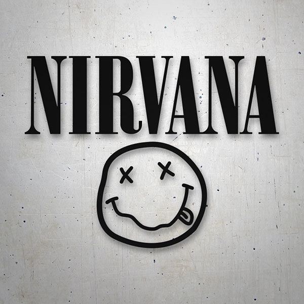 Pegatinas: Nirvana y Smiley borracho 0
