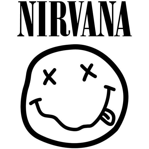 Pegatinas: Nirvana con Smiley Borracho