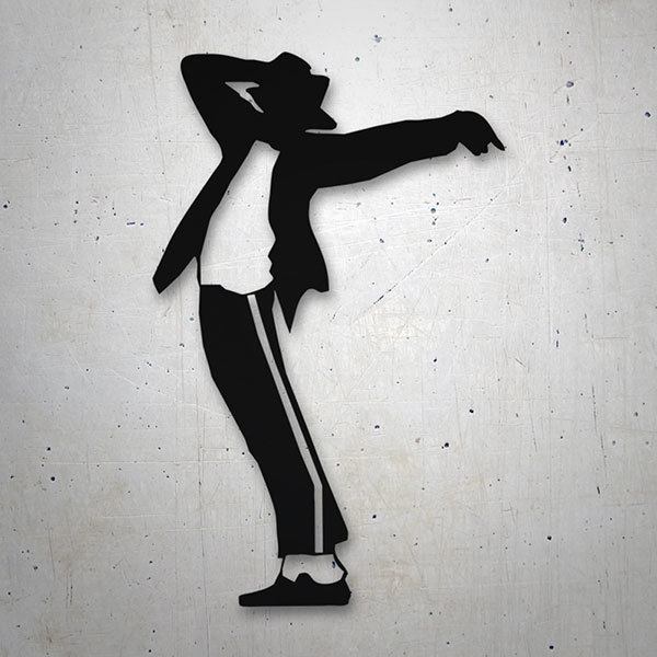 Pegatinas: Silueta de Michael Jackson Bailando - Billie Jean
