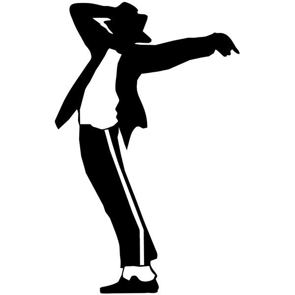 Pegatinas: Silueta de Michael Jackson Bailando - Billie Jean