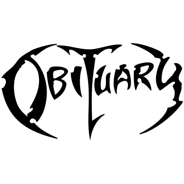 Pegatinas: OBITUARY con Tipograf&iacute;a G&oacute;tica
