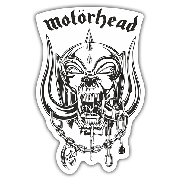Pegatinas: Motörhead - Snaggletooth Blanco