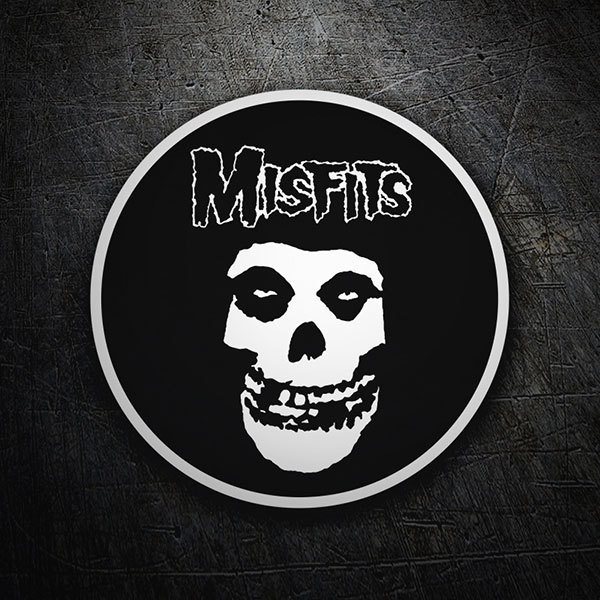 Pegatinas: Calavera con Texto Misfits