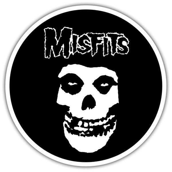 Pegatinas: Calavera con Texto Misfits