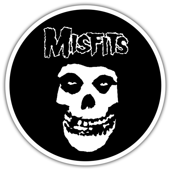 Pegatinas: Calavera con Texto Misfits