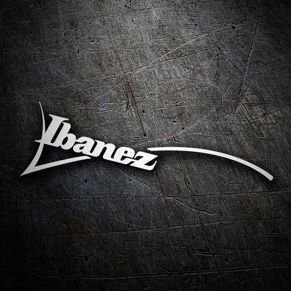 Pegatinas: Logo Ibanez en Texto Curvado