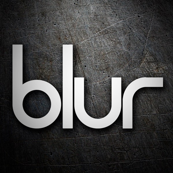 Pegatinas: Logo Blur con Texto Redondeado