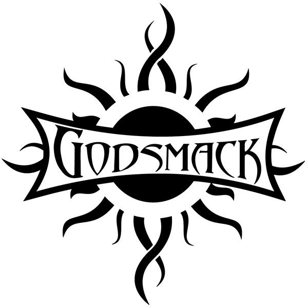 Pegatinas: Logo Godsmack con Efecto Circular y Rayos