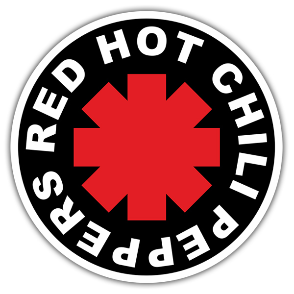 Pegatinas: Red Hot Chili Peppers Negro
