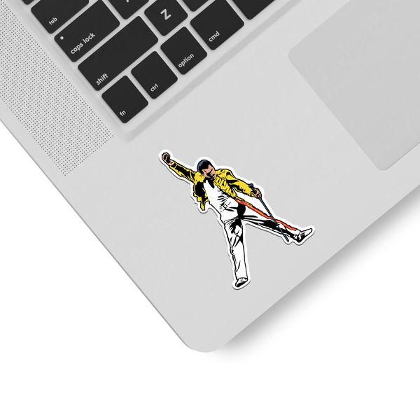 Pegatinas: Freddie Mercury con Chaqueta Amarilla