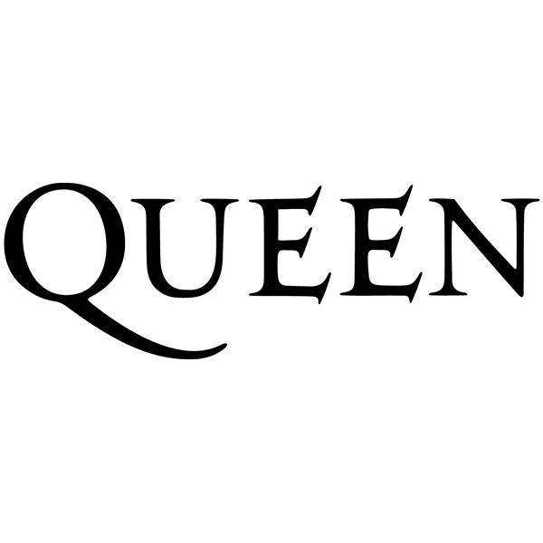 Pegatinas: Logo de Queen en Estilo Musical