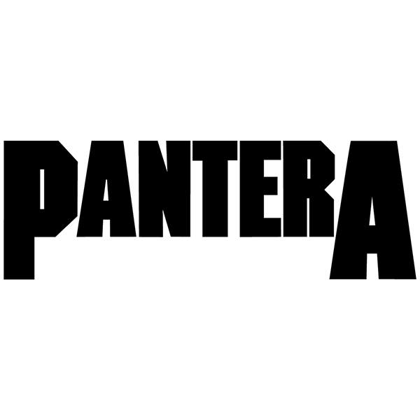 Pegatinas: Logotipo Pantera con Texto Centralizado