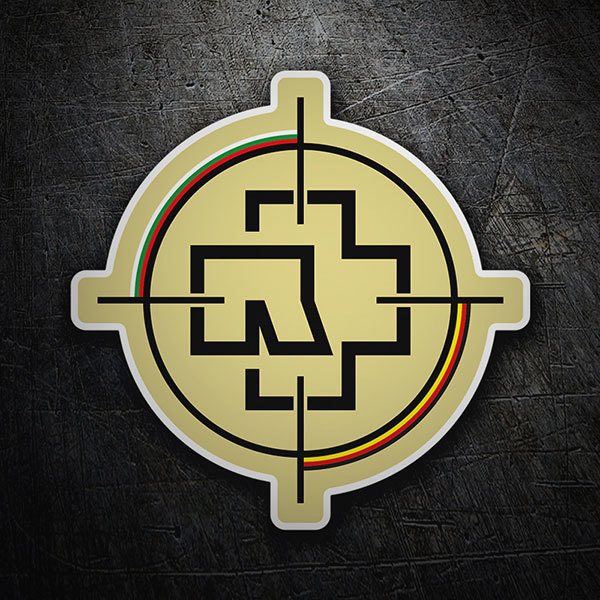 Pegatinas: Rammstein apuntando con Cruz Abstracta