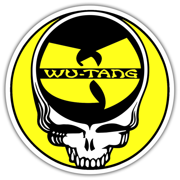 Pegatinas: Calavera Estilizada con Logo de Wu-Tang Clan