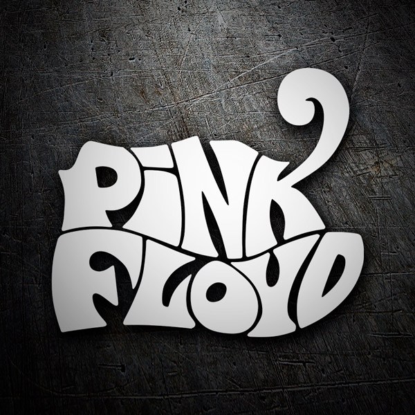 Pegatinas: Logo Pink Floyd en Estilo Psicod&eacute;lico