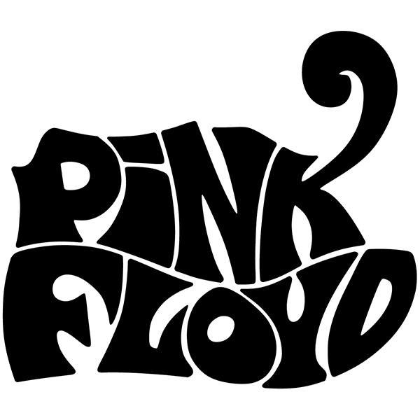Pegatinas: Logo Pink Floyd en Estilo Psicod&eacute;lico