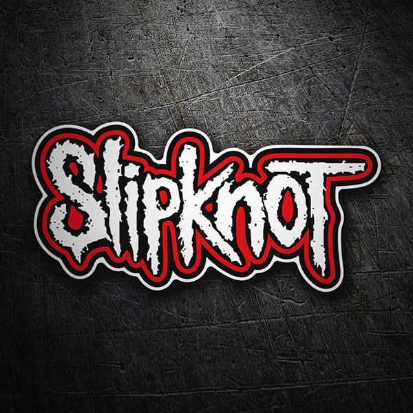Pegatinas: Slipknot con Tipograf&iacute;a Irregular y Desgastada